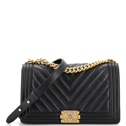 Chanel Boy Lambskin Shoulder Bag Style 21