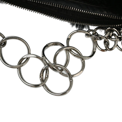 Chanel Black Fur Chain Handbag
