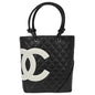 Chanel Cambon Calfskin Black Tote Style