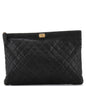 Chanel Boy O Case Clutch Quilted Caviar