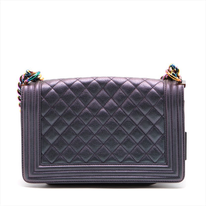 Chanel Boy Chanel Leather Chain Shoulder Bag Pearl G A67086