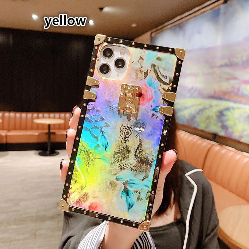Retro Blu-ray flower  lanyard phone case