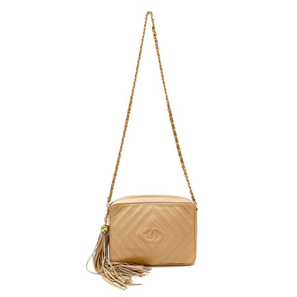 Chanel Quilted Leather Beige Crossbody Style