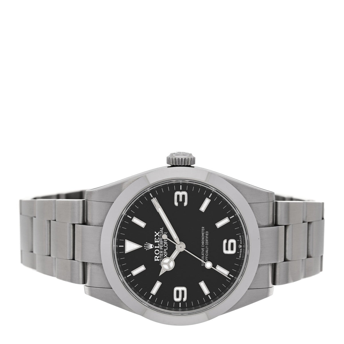 Stainless Steel 40mm Oyster Perpetual Explorer Watch Black 224270 Black