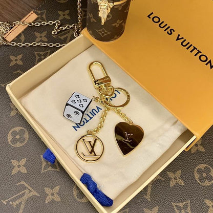 Heart and Cube Luxury Key Chain HandBag Charm
