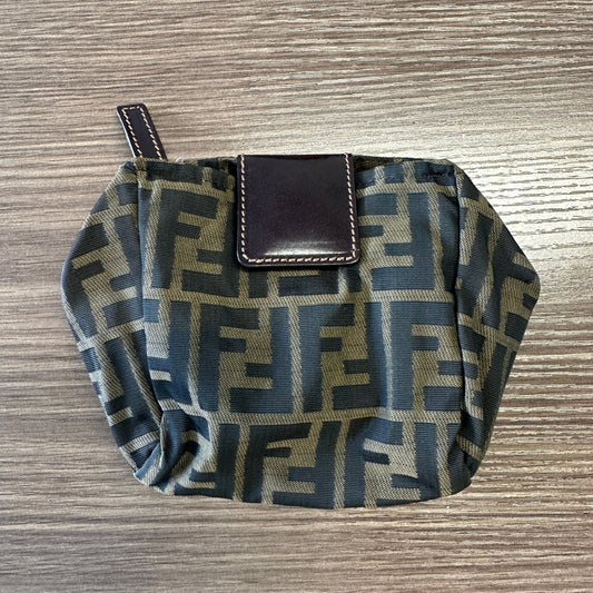 Fendi Zucca Browntan Monogram Pouch Clutch LB122606