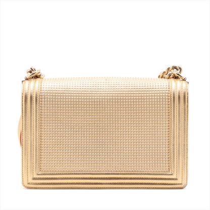 Chanel Boy Chanel 28 Chain Shoulder Bag Gold Gold 18 A92193