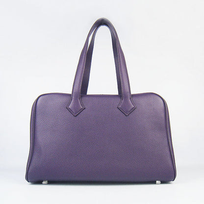 Luxury Hermes Togo Leather Handbag Purple