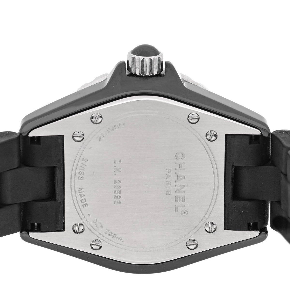 Stainless Steel Matte Ceramic 33mm J12 Quartz Watch Black