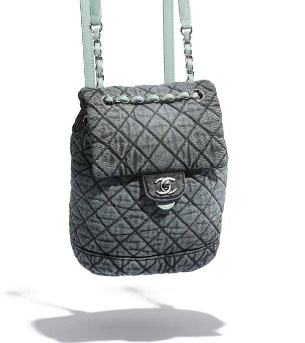 Chanel Black Gray Luxury Backpack