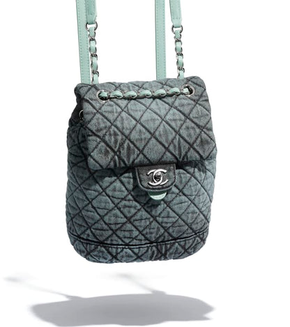 Chanel Black Gray Luxury Backpack