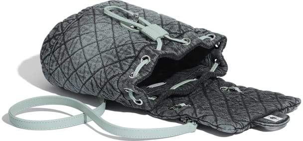 Chanel Black Gray Luxury Backpack
