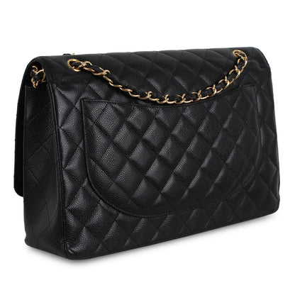 Chanel Classic Flap Bag - Black Maxi