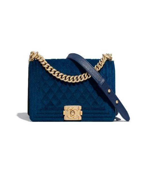 Chanel Boy Medium Blue Handbag Style 2