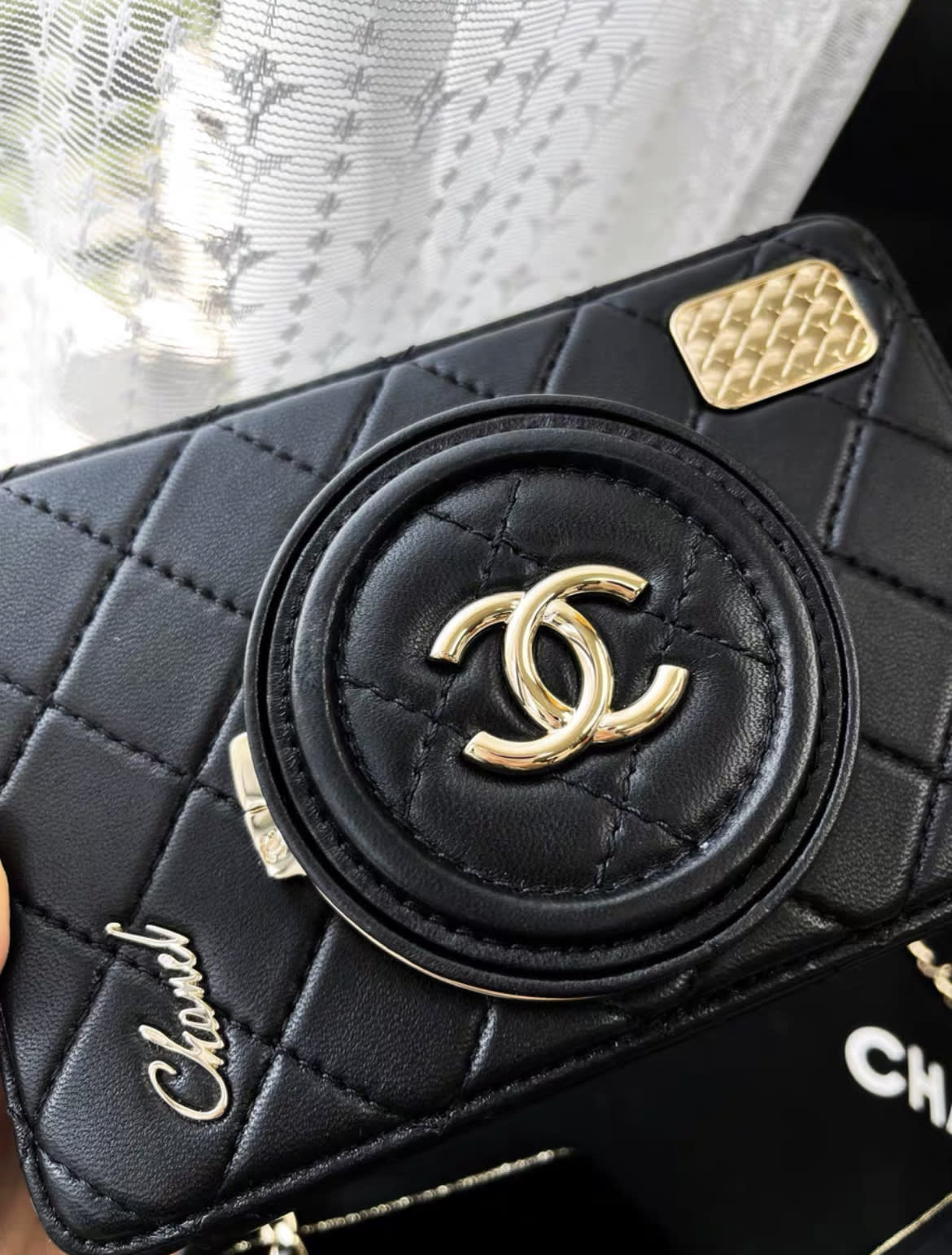 Chanel Camera Bag Lambskin Black Crossbody