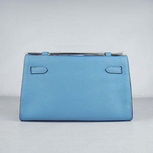 Luxury Hermes Kelly 22Cm Handbag Light Blue