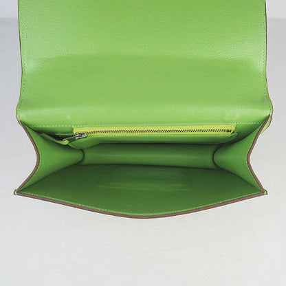 Luxury Hermes Constance Cowskin Leather Bag Green Silver