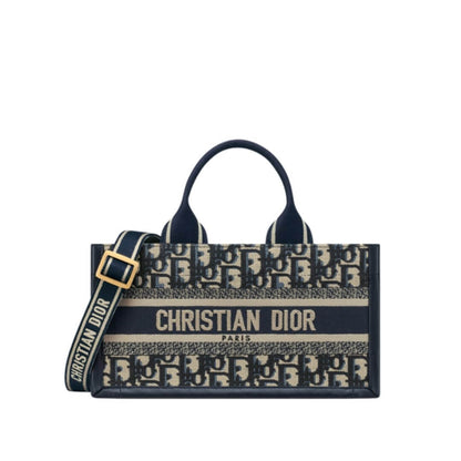 Dior Book Tote Leather Canvas Tote Bag