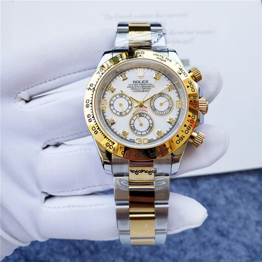 Rolex Cosmograph Daytona 40mm White Dial Silver Gold