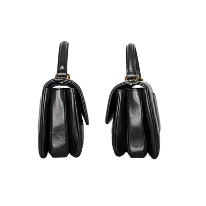 Chanel Black Trendy CC Chevron Top Handle Flap Bag