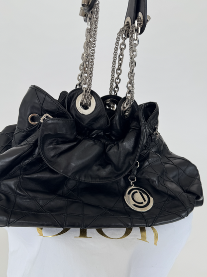 Christian Dior Black Cannage Leather Le Trente Shoulder Bag
