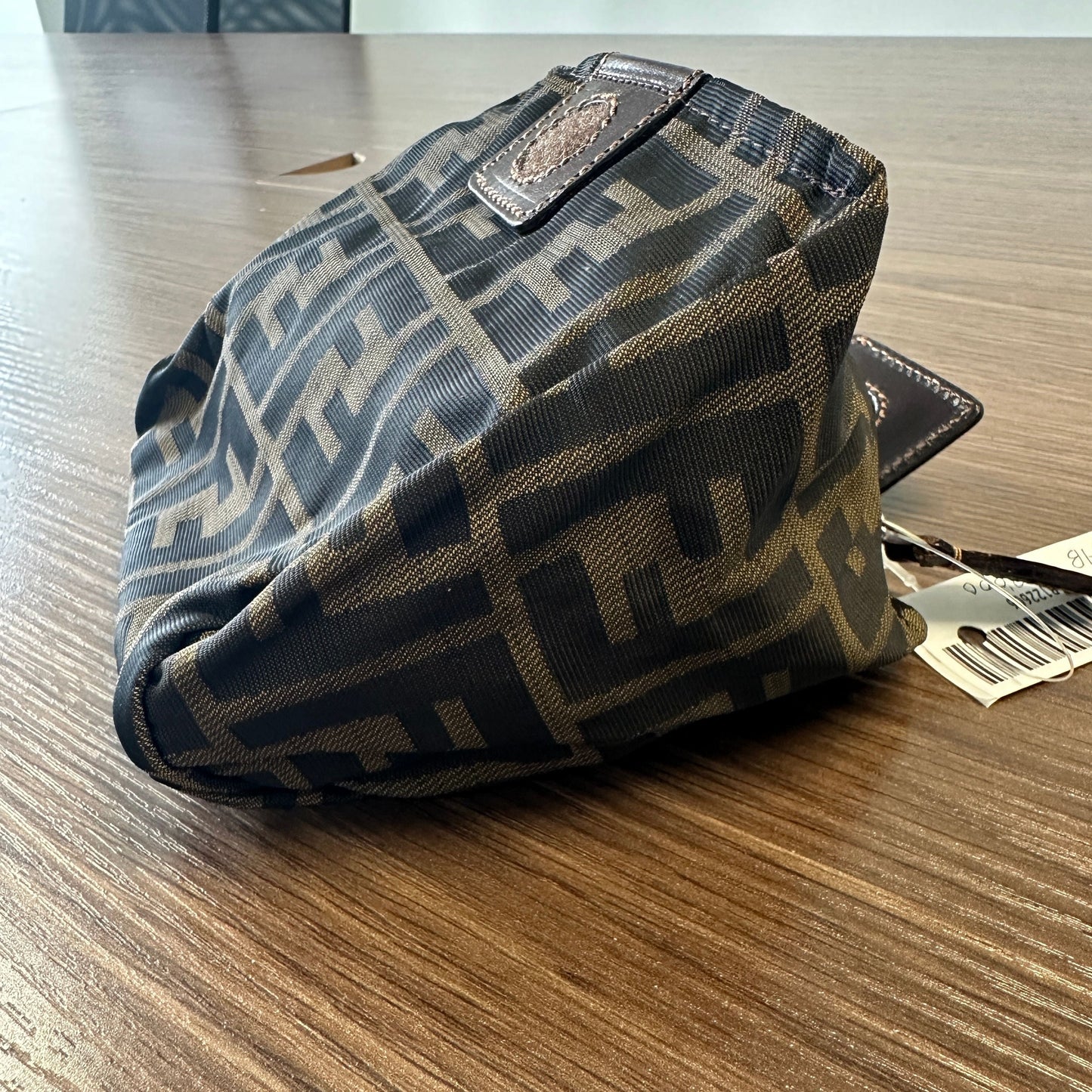 Fendi Zucca Browntan Monogram Pouch Clutch LB122606