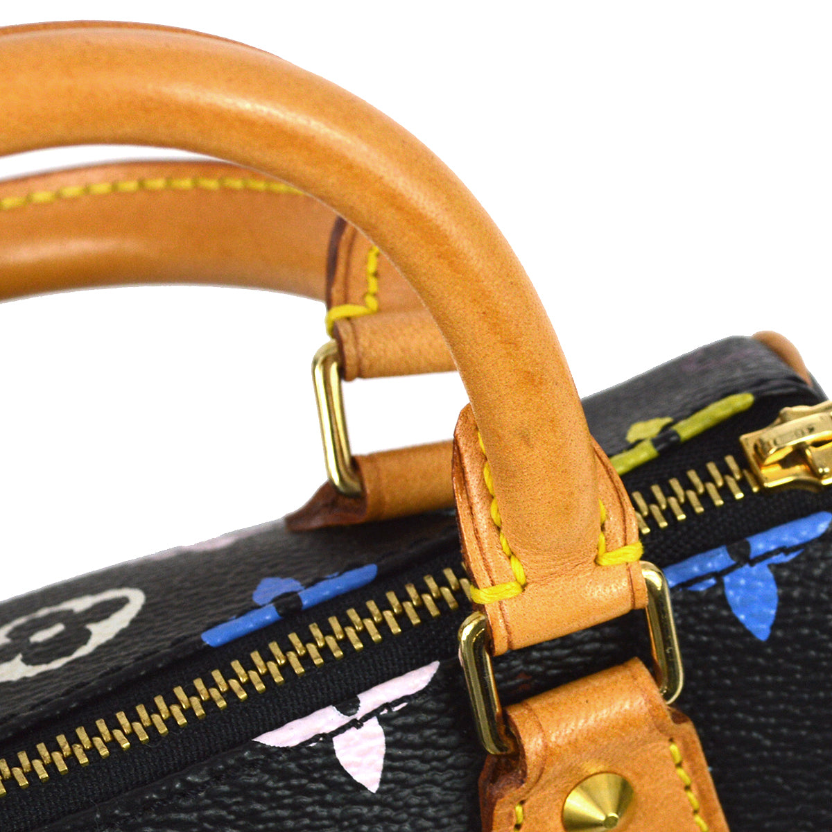 Louis Vuitton 2009 Black Multicolor Mini Speedy Handbag M92644