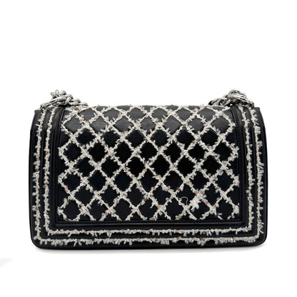 Chanel Boy Medium Leather Black Chain Shoulder Bag
