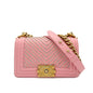 Chanel Boy Small Pink Chain Shoulder Bag