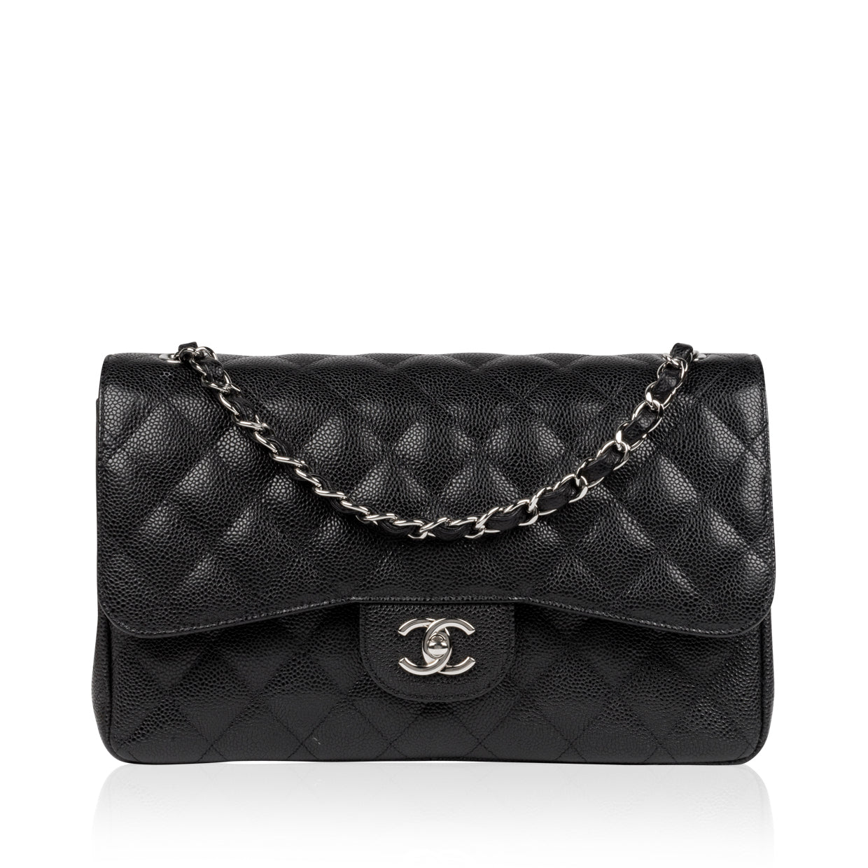 Chanel Classic Flap Caviar Black Shoulder Bag Style 64