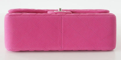 Chanel Bag Jumbo Double Flap Quilted Hot Pink Fuchsia Sueded Caviar new