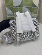 Chanel Luxury Leather Silver Backpack
