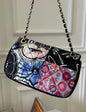 Rare Chanel Floral Graffiti Coco Badge Chain Bag