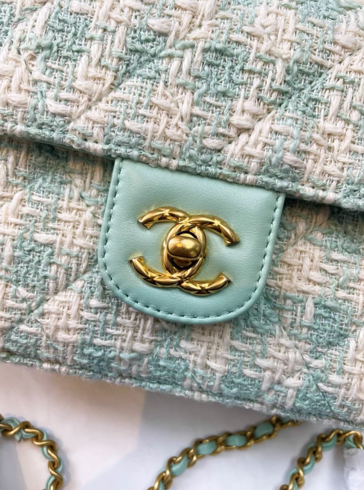 Chanel Luxury Leather Green Handbag