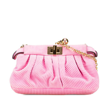 Fendi Peekaboo Click Suede Shoulder Bag