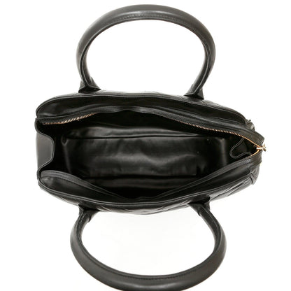 Chanel Black Chevron Leather Day Bag
