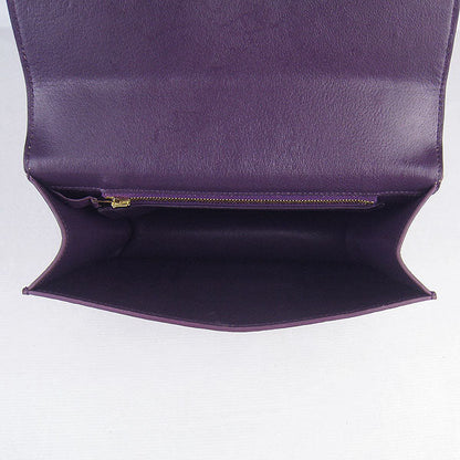 Luxury Hermes Constance Cowskin Leather Bag Purple Golden