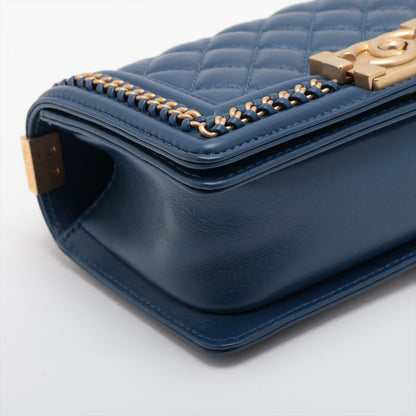 Chanel Boy Chanel 20 Small Chain Leather Shoulder Bag Blue G A67085
