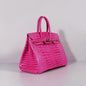 Luxury Hermes Birkin 35Cm Crocodile Leather Handbag Rose Gold