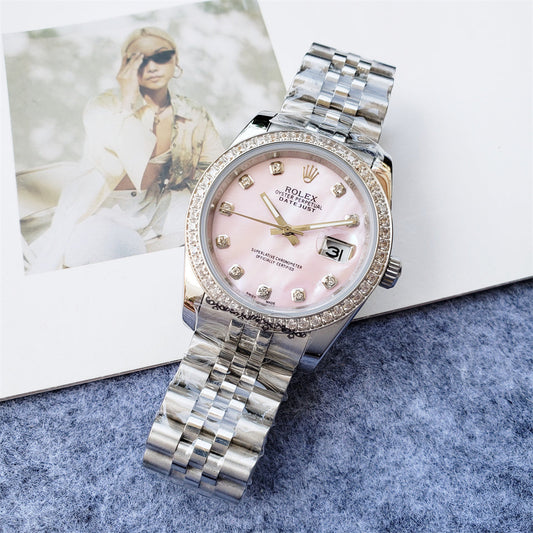 Rolex Datejust 36mm Pink Dial Silver