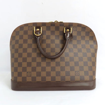 Louis Vuitton Alma N51131 Damier Evene HandBag Brown G    Leather