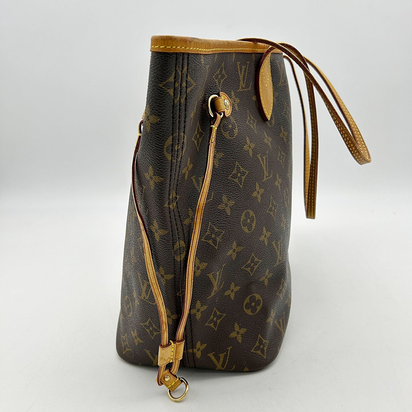 Flower tote cloth handbag Louis Vuitton Brown in Cloth LA19677