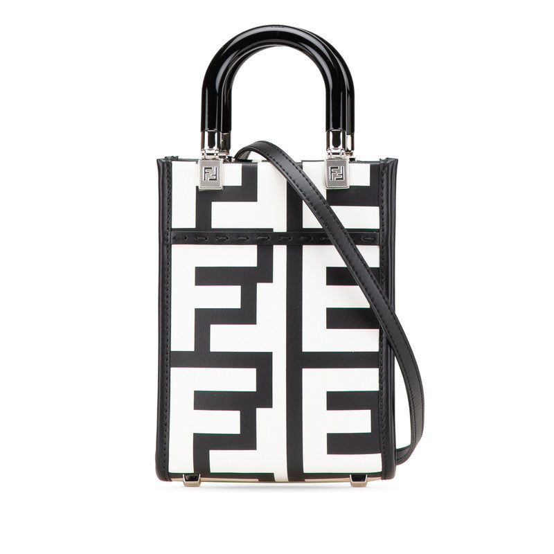 Fendi Sunshine Leather Red Tote Bag Style 14