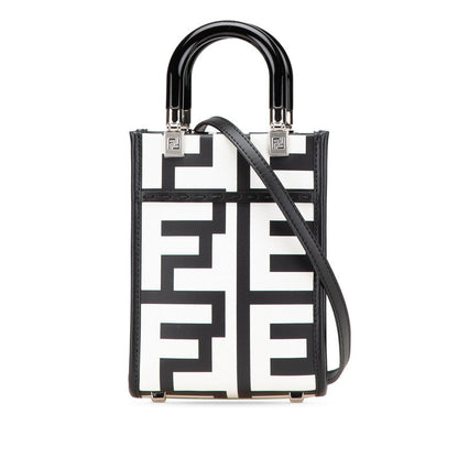 Fendi Sunshine Leather Red Tote Bag Style 14