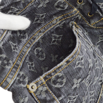 Louis Vuitton 2007 Monogram Denim Long Pants Gray #40