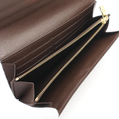 Louis Vuitton  Coated Canvas Leather Long Wallet (Bi-Fold)