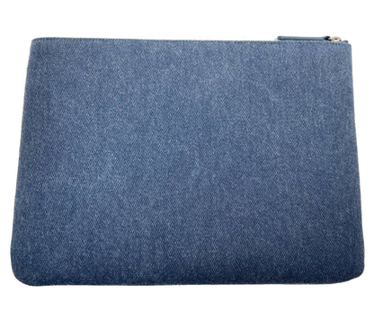 Chanel Brand New Deauville Blue Sequin Large Clutch