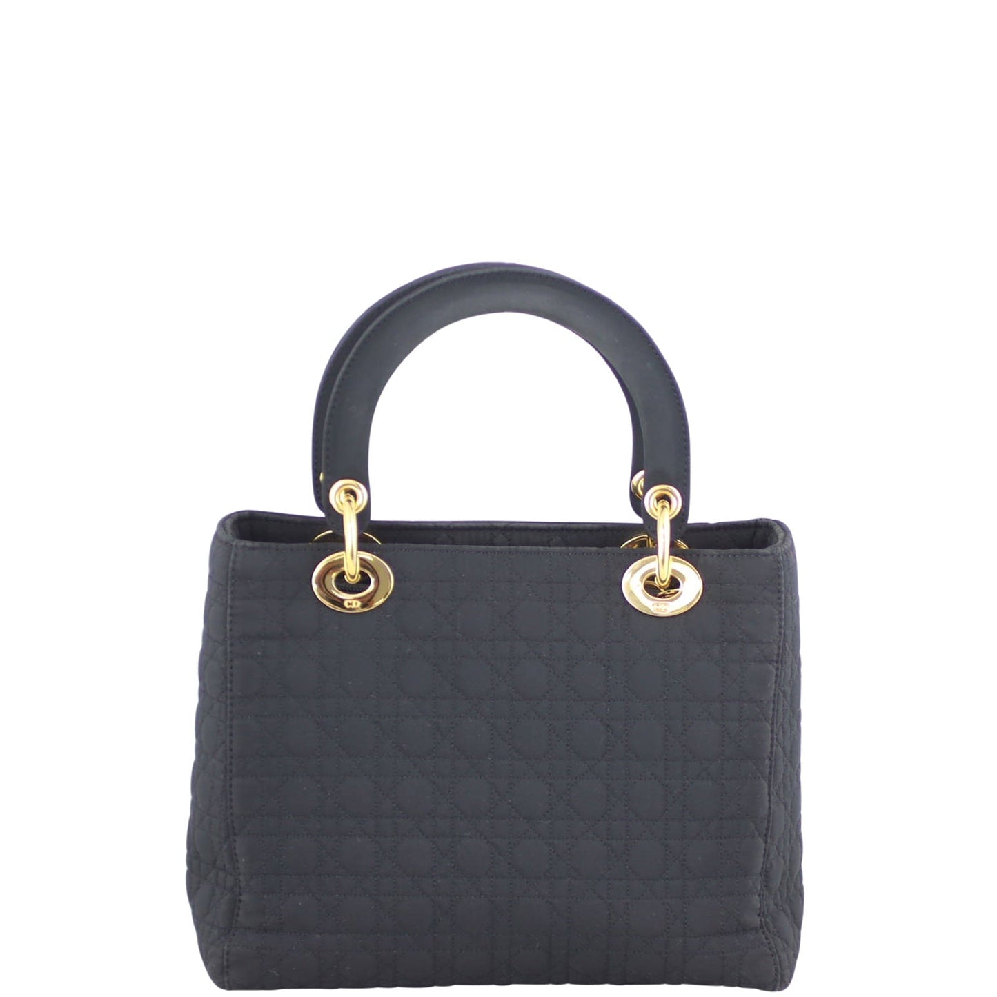 Dior Lady Dior Cannage Quilted Canvas Bag Medium