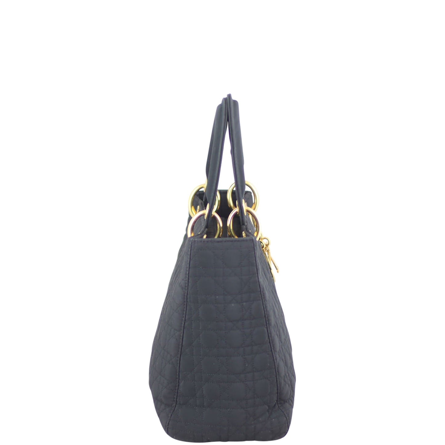 Dior Lady Dior Cannage Quilted Canvas Bag Medium