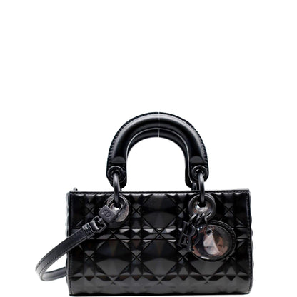 Christian Dior Lady D-Joy Diamond Motif Chain Shoulder Bag Black